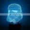 RGB touch black base 3d illusion bedroom usb art night light led desk table lamp