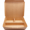 Disposable 2 3 5 compartment brown paper food box for take away fast food restaurant salad sushi fried chips