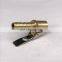Auto Car Tire Inflator Valve Connector Air Chuck Clip Golden 8mm