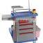 High quality  ABS Medical hospital Trolley Emergency Cart for Hospital
