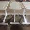 Hospital Furniture Overbed Table ABS Plastic Food Tray Laptop Table with Wheels