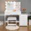 Bedroom Furniture Vanity Modern Dressing Table with 10 LED Lights mirror