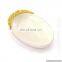 shiny white gold leaf bowl