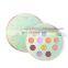 Clock Round Palette Style Sticker Your Own Logo 12 Color Makeup Pan Pink Eyeshadow Container Palette With Large Mirror