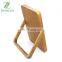 New design small luxury bamboo wood Desktop makeup mirror frame for makeup