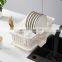 Wholesale kitchen dish sink caddy drainer dishwasher plate storage holders racks cutlery basket plastic storage drain baskets