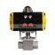 COVNA HK56-G 1/4inch 2 Way Thread  Double acting 304 Stainless Steel High Pressure Pneumatic Actuated Ball Valve