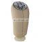 Manual beige chrome Car Shift Gear Knob Lever Gaitor Boot Cover For RENAULT Laguna Megane 2 Clio 3 Scenic 2