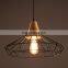 Industrial Retro Metal Loft Iron Chandelier Industry Single Head Cage Edison Home Vintage Pendant Light