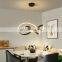 Hot Sale LED Indoor Chandelier Lamp for Hotel Living Room European Modern Linear Ring Pendant Light