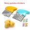 Stainless Steel Fruit & Vegetable Cutter Wave Manual Potato Slicer Kitchen Tools