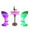 Cocktail Table Wedding Solar Lights Garden Furniture Tables and Chairs for Events LED Bar Tables