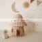 Hot Sale 2-Tone Rattan Mushroom House, Rattan Cute Doll House Storage Basket Kids Toys Wholesale Supplier