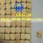 golden metallic aluminium sequin fabric cloth supplier | generalmesh