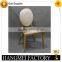 Gold &White Stainless Steel Dining Chair HM-BXG1