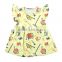 wholesale baby clothing 2016 new design baby girls boutique dresses summer flutter sleeve pattern children clothing