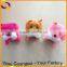 Walking braking led eye plush dog plush toys with bone