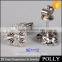 new design micro set shine plates silver earrings