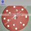 High Quality 5" Red Aluminium Oxide Sand Paper With Hole