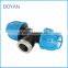 plastic pipe fitting PP compression female tee with ring