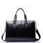 Man black leather messenger bag