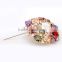 18K Rose Gold Plated Brooch Multi Color AAA+ Cz Micro Pave Setting for women
