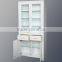 Modern design white wooden file cabinet design with showcase for European