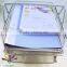 High quality customized 3 tiers decorative office desktop metal mesh magazine file organizer