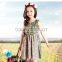 big girl summer embroidery cotton dress without sleeve, Elegant rural style girl dress