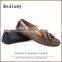 Wholesale casual cow leather ladies fancy flat moccasin loafers shoes for women