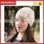 A-515 Crochet twisted cable knit beanie cable pattern knitted beanie hat women cable knit beanie