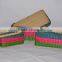 multi color round cheap and nice seagrass box with lid