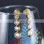 Kingman fashion 14k gold spiky snug crystal ball earrings