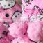 Kid Indoor boots with Hello Kitty pattern soft fleece fabric slipper