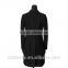 2015 new style 100% cashmere black coat custom made women clothing manufacturers overseas