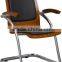 mahogany color sled bentwood black pvc with solid wood arm meeting guest office Chair Conference Chair A37-Y08