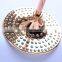 new design lead free clear crystal 380ml beer wine glass with rose gold stand