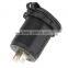 Waterproof Duel USB Charger Outlet 3.1 Amp Panel Mount Jack Motorcycle
