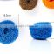 Durable kitchen scourer ball/fiber polyester scourer for sale/scourer scrubber sponge for cleaning