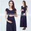 Long breastfeeding dress maternity clothes Fashionable