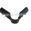 ABS coated steel pipe 90 degree stamping black SPCC metal joint
