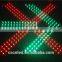 red green color roadway traffic signal