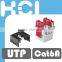ISO RJ45 8P8C UTP 180Degree Cat 6A Keystone Jack