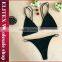 Wholesale Light Green Reversible Seamless Woman Bikini Swimwear 2017