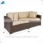Outdoor patio resin wicker wholesale best price three seater lounge sofa