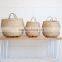 Natural small folding seagrass basket, panier basket