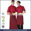 Summer Design Red Color Hotel /Restaurant Uniforms For Waiters Waitress