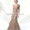 cream stack-up long sleeve deep v neck mother bridal wedding coats