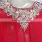 RED SILVER EMBROIDERED georgette CAFTAN kaftan tunic poncho Zip cover up