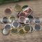 mix sizes round gemstone bezel charms diy round metal bezel charms for jewelry pendant 2017
